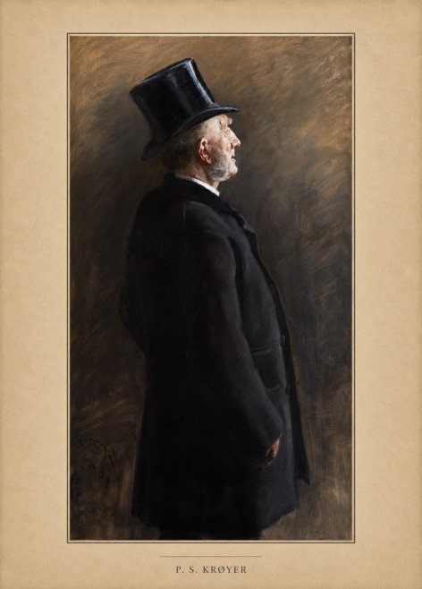 P.S. Krøyer Portrait of a Man in a Top Hat No4 - Poster