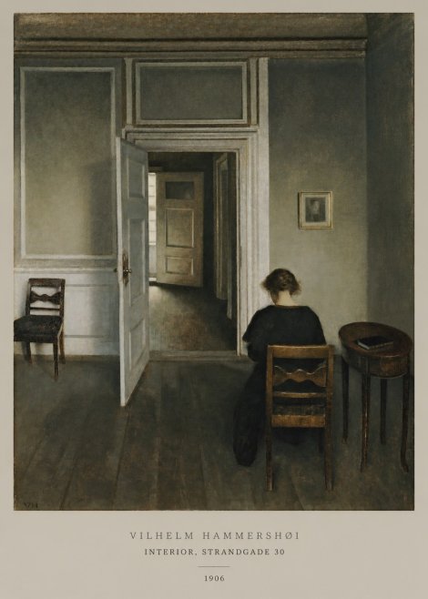 Vilhelm Hammershøi Interior, Strandgade 30 II No5 - Poster