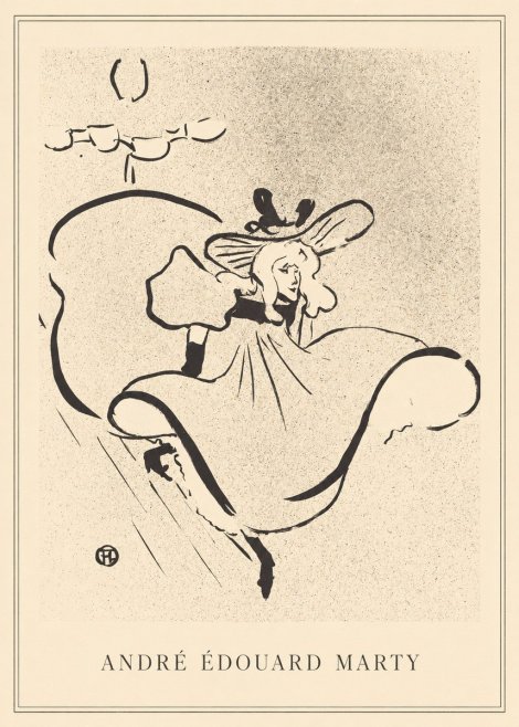 André Édouard Marty Elegant Woman with Hat No2 - Poster