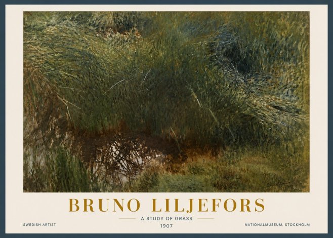 Bruno Liljefors A Study of Grass No5 - Poster