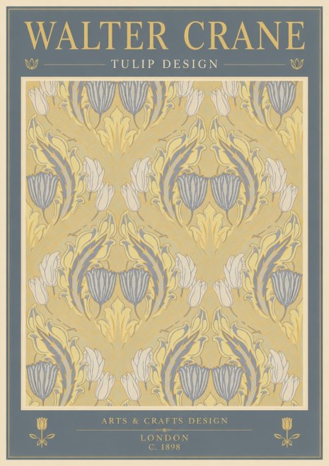 Walter Crane Tulip Design I No5 - Poster