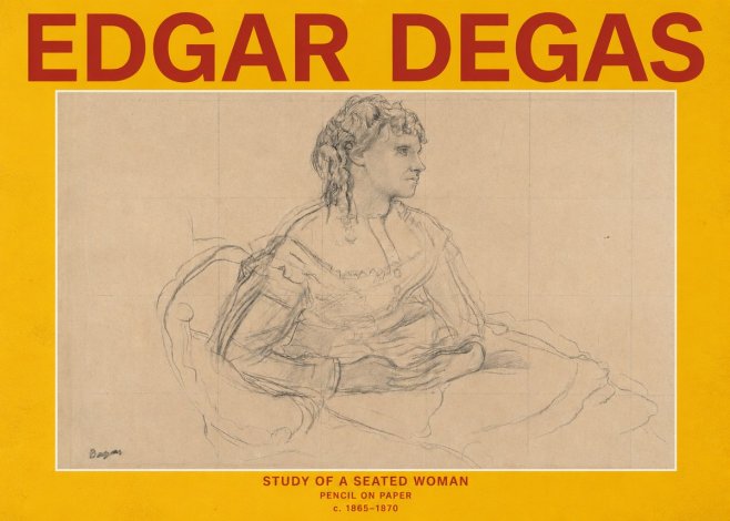 Edgar Degas Study of a Seated Woman No2 - Poster