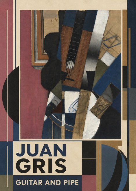 Juan Gris Guitar and Pipe I No5 - Poster