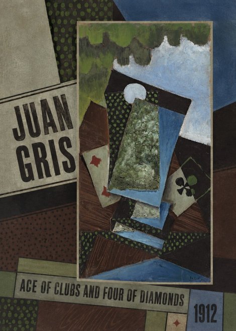 Juan Gris Ace of Clubs and Four of Diamonds No4 - Poster