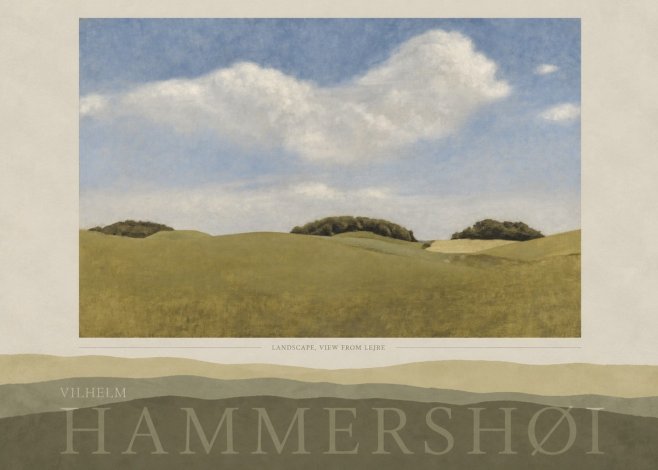 Vilhelm Hammershøi Landscape, View from Lejre No6 - Poster