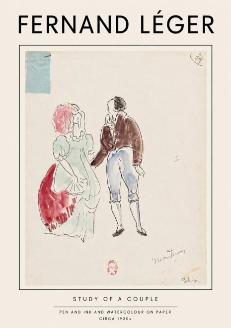 Fernand Léger Study of a Couple No2 - Poster