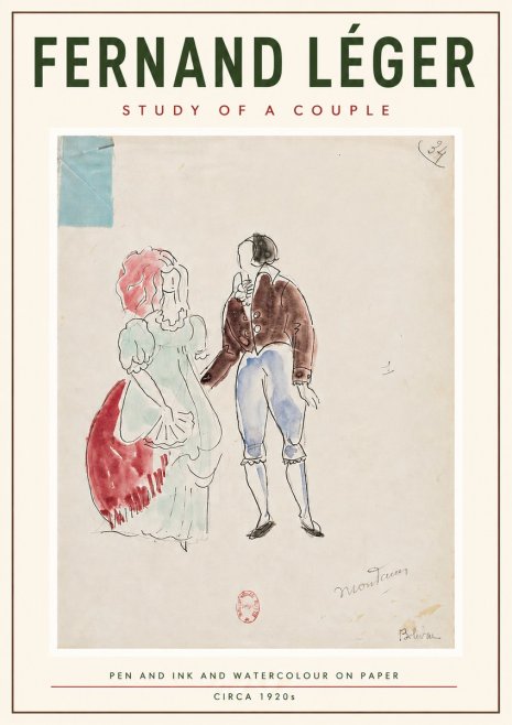 Fernand Léger Study of a Couple No4 - Poster