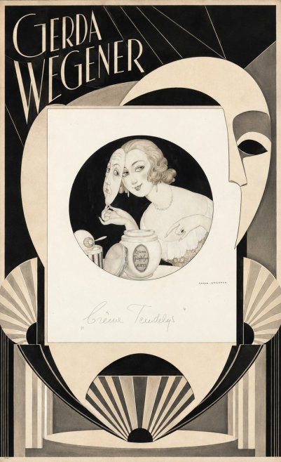 Gerda Wegener Crème Teindelys I No6 - Poster
