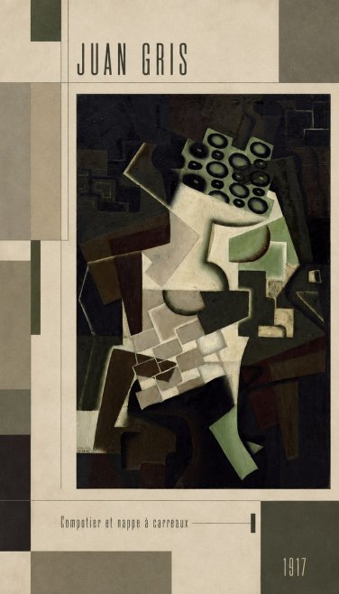 Juan Gris Compotier Et Nappe À Carreaux No3 - Poster