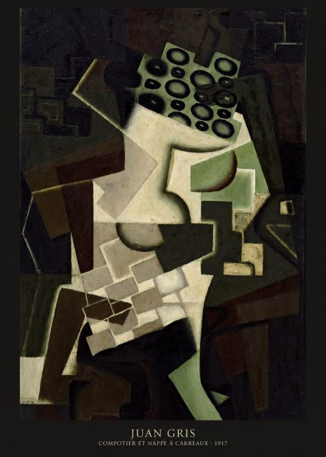 Juan Gris Compotier Et Nappe À Carreaux No6 - Poster