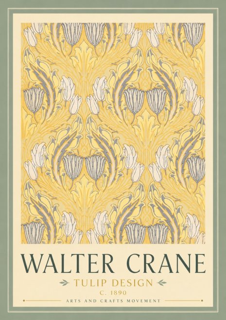 Walter Crane Tulip Design II No3 - Poster