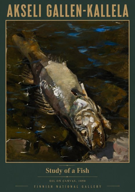 Akseli Gallen-Kallela Study of a Fish No2 - Poster