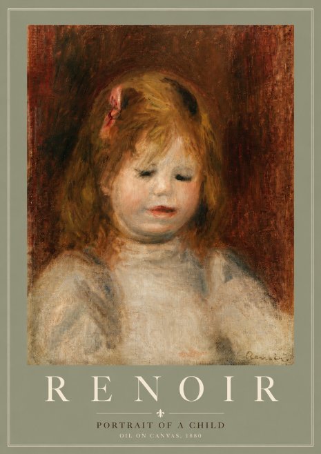 Renoir Portrait of a Child I No4 - Poster