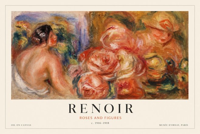 Renoir Roses and Figures No1 - Poster