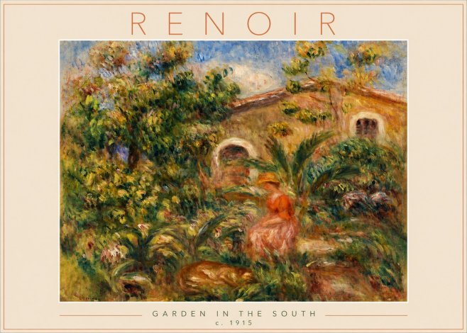 Renoir Garden in the South No4 - Poster