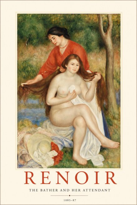 Renoir The Bather and Her Attendant No1 - Poster