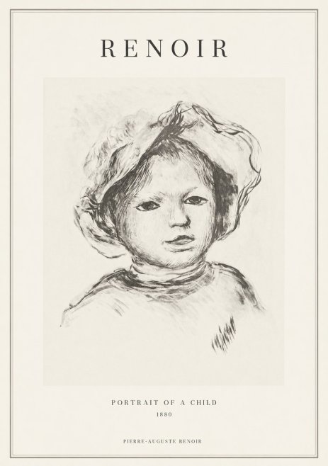 Renoir Portrait of a Child II No1 - Poster