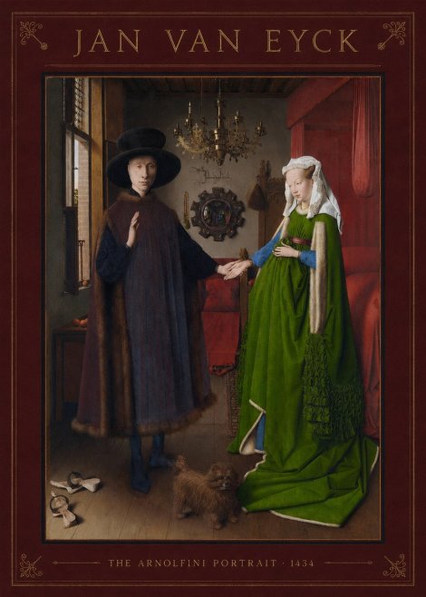Jan van Eyck The Arnolfini Portrait VI No5 - Poster