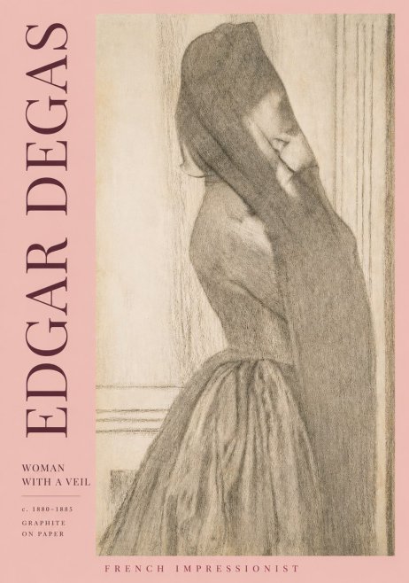 Edgar Degas Woman with a Veil No3 - Poster