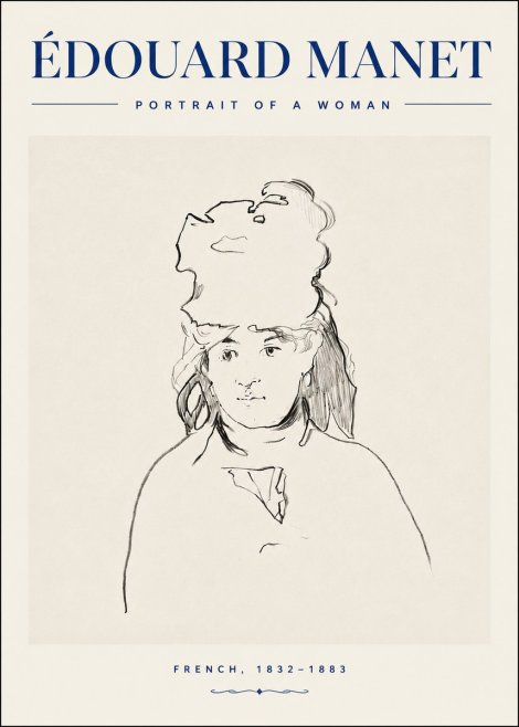 Édouard Manet Portrait of a Woman No4 - Poster
