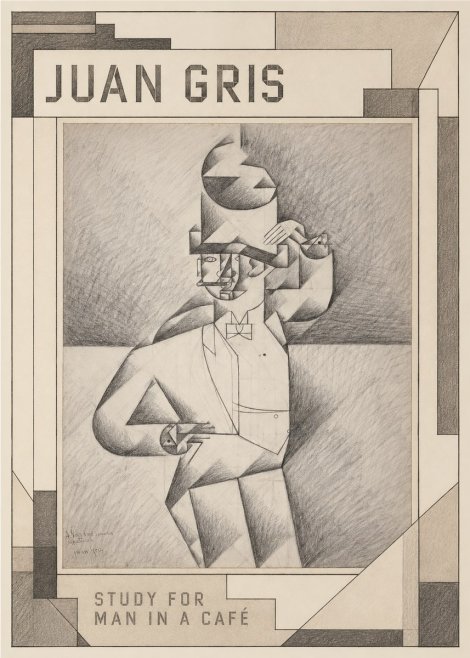 Juan Gris Study for Man in a Café No1 - Poster