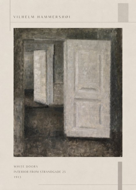 Vilhelm Hammershøi White Doors No5 - Poster