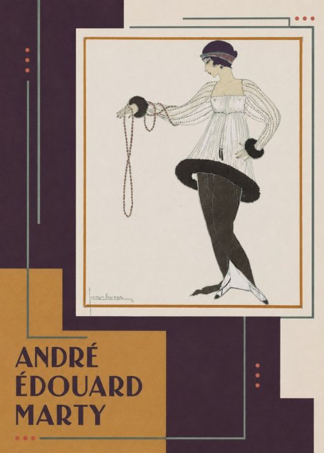 André Édouard Marty Elegant Woman with Pearl Necklace No5 - Poster