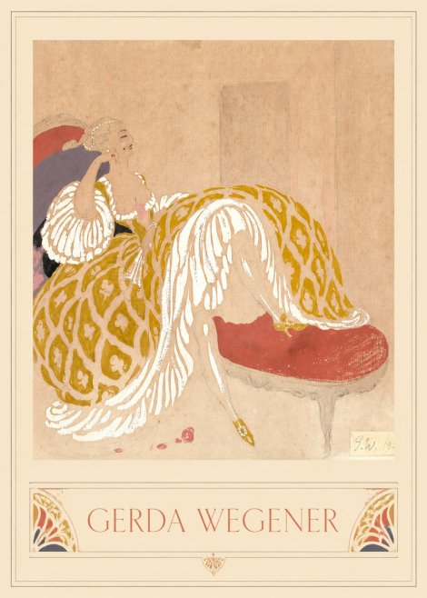 Gerda Wegener Woman in Yellow Dress No4 - Poster