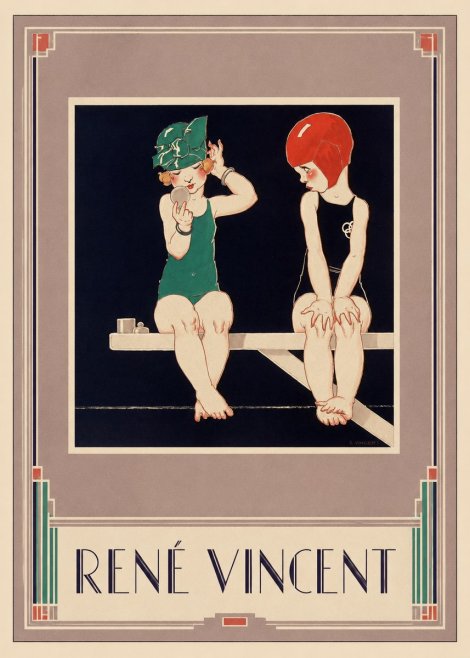 René Vincent At the Poolside No1 - Poster