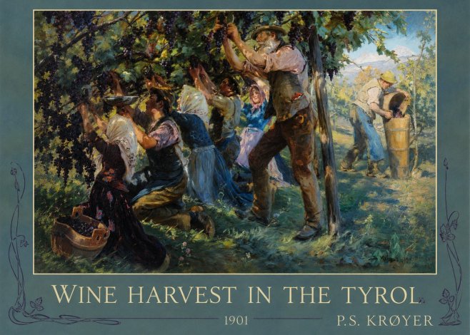 P.S. Krøyer Wine Harvest in the Tyrol No2 - Poster
