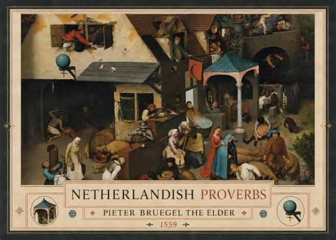 Pieter Bruegel Netherlandish Proverbs VII No3 - Poster