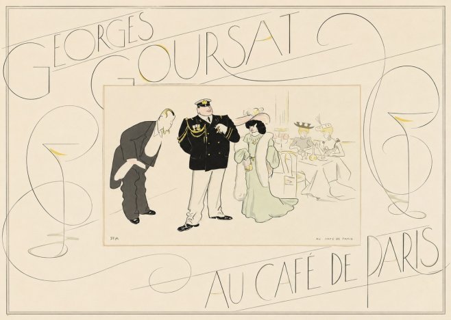 Georges Goursat Au Café De Paris No5 - Poster