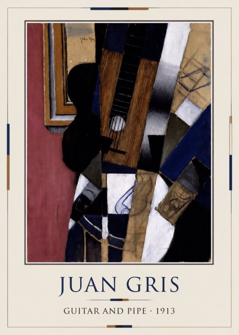 Juan Gris Guitar and Pipe II No3 - Poster