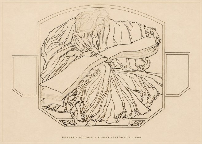 Umberto Boccioni Figura Allegorica No5 - Poster