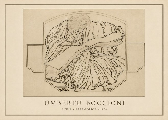 Umberto Boccioni Figura Allegorica No6 - Poster