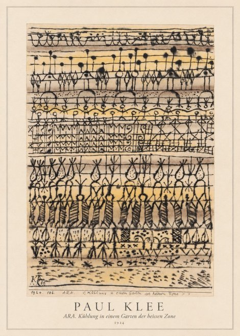 Paul Klee Ara. Kühlung in Einem Garten Der Heissen Zone No4 - Poster