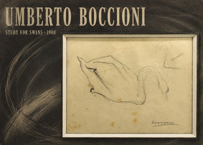 Umberto Boccioni Study for Swans No5 - Poster