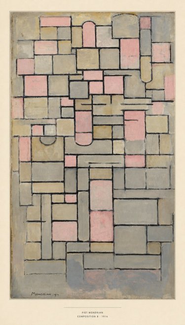Piet Mondrian Composition 8 No6 - Poster