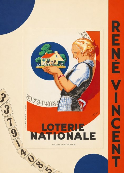 René Vincent Lotterie Nationale No3 - Poster