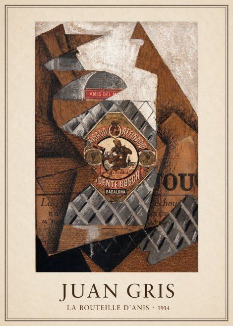 Juan Gris La Bouteille D'anis - 1914 No3 - Poster
