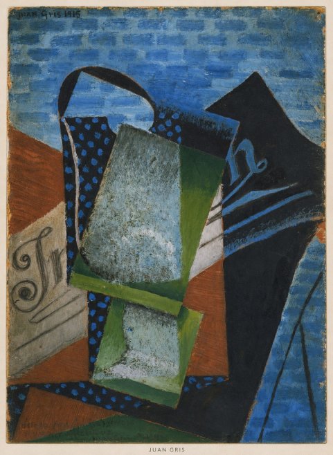 Juan Gris Still Life with Fruit Bowl and Bottle No5 - Poster