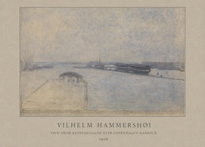 Vilhelm Hammershøi View from Kvæsthusgade over Copenhagen Harbour No4 - Poster