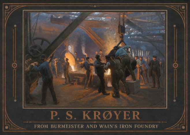 P.S. Krøyer From Burmeister and Wain's Iron Foundry No1 - Poster