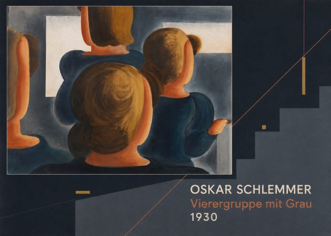 Oskar Schlemmer Vierergruppe Mit Grau No6 - Poster