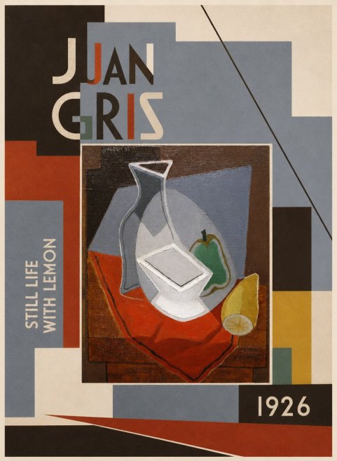 Juan Gris Still Life with Lemon No2 - Poster