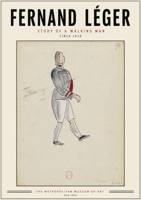 Fernand Léger Study of a Walking Man No3 - Poster