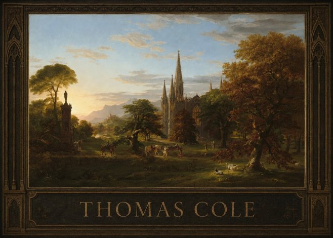 Thomas Cole The Architect's Dream No4 - Poster