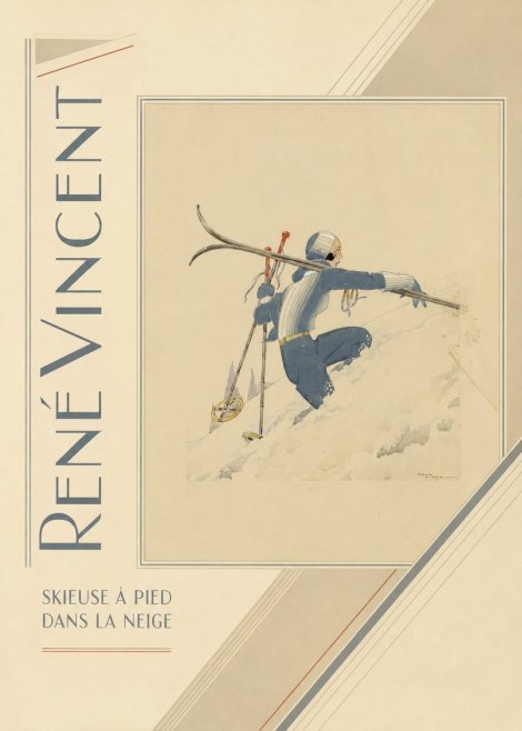René Vincent Skieuse À Pied Dans La Neige No2 - Poster