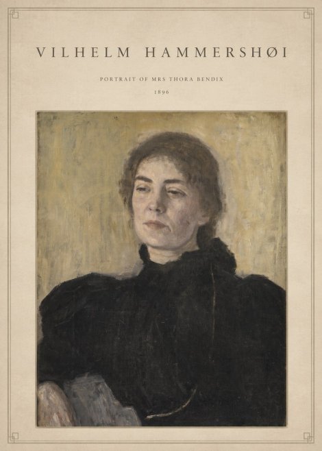Vilhelm Hammershøi Portrait of Mrs Thora Bendix No4 - Poster