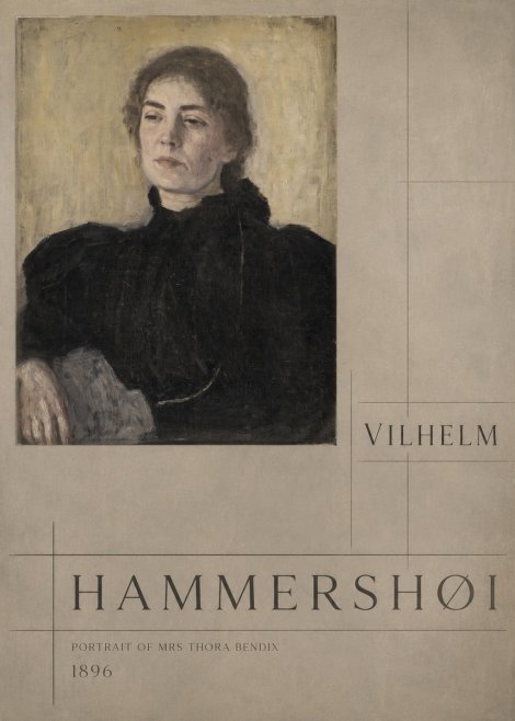 Vilhelm Hammershøi Portrait of Mrs Thora Bendix No5 - Poster